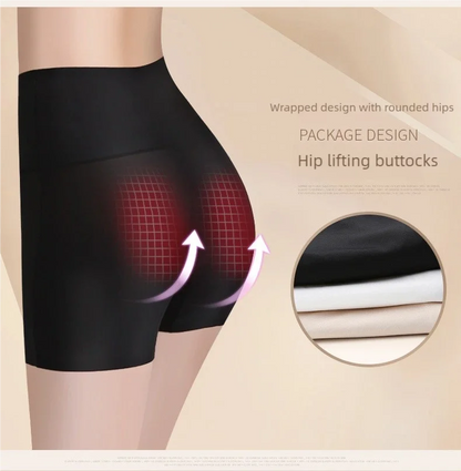 Women's underwear, anti-glare safety pants, high-waisted, belt-cinching, seamless three-thirds pants, leggings, hair briefs