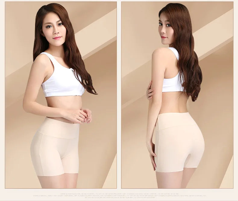 Women's underwear, anti-glare safety pants, high-waisted, belt-cinching, seamless three-thirds pants, leggings, hair briefs