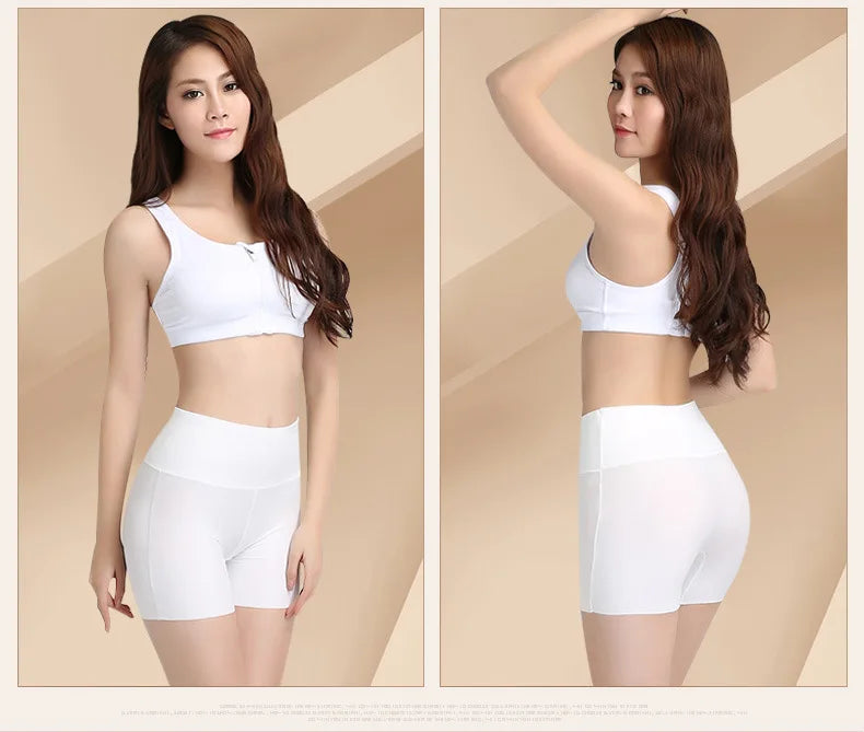 Women's underwear, anti-glare safety pants, high-waisted, belt-cinching, seamless three-thirds pants, leggings, hair briefs