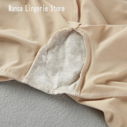 Women's underwear, anti-glare safety pants, high-waisted, belt-cinching, seamless three-thirds pants, leggings, hair briefs