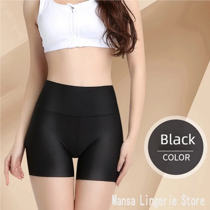 Women's underwear, anti-glare safety pants, high-waisted, belt-cinching, seamless three-thirds pants, leggings, hair briefs