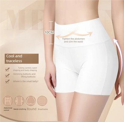 Women's underwear, anti-glare safety pants, high-waisted, belt-cinching, seamless three-thirds pants, leggings, hair briefs