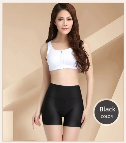 Women's underwear, anti-glare safety pants, high-waisted, belt-cinching, seamless three-thirds pants, leggings, hair briefs