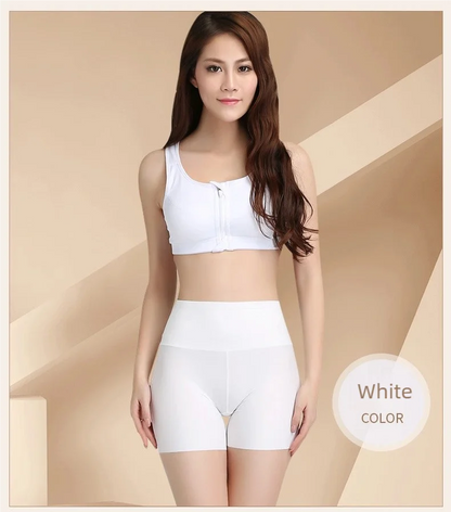 Women's underwear, anti-glare safety pants, high-waisted, belt-cinching, seamless three-thirds pants, leggings, hair briefs